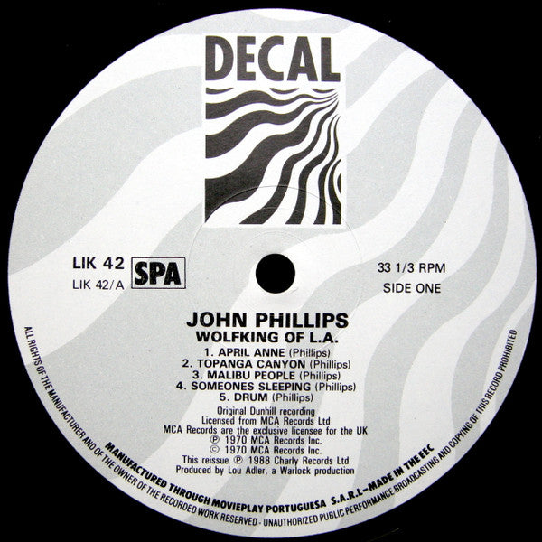 John Phillips : The Wolfking Of L.A. (LP, Album, RE)