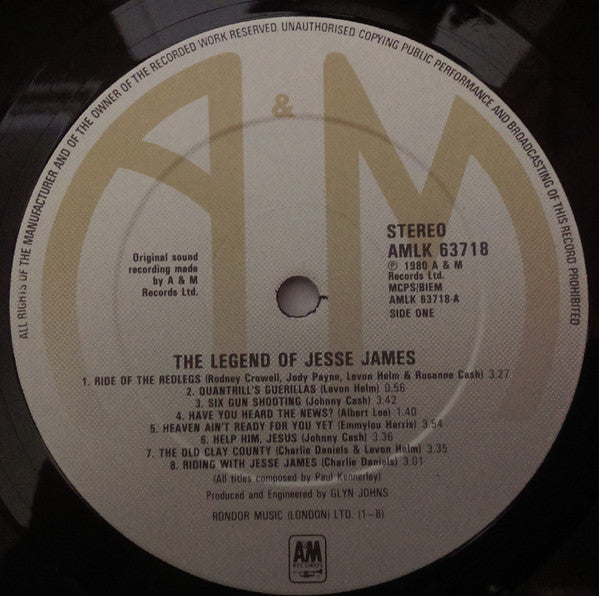 Various : The Legend Of Jesse James (LP, Album, Gat)