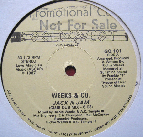 Weeks & Co. : Jack N Jam (12")