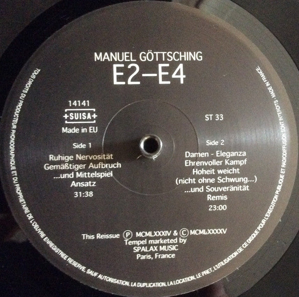 Manuel Göttsching : E2-E4 (LP, Album, RE)