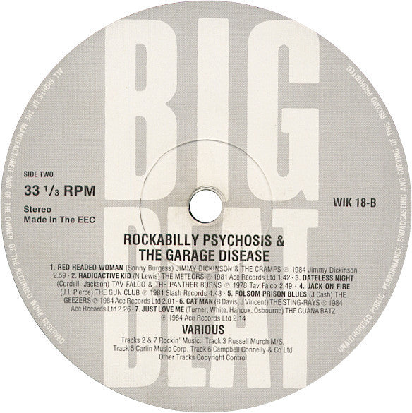 Various : Rockabilly Psychosis And The Garage Disease (LP, Comp, Mono)