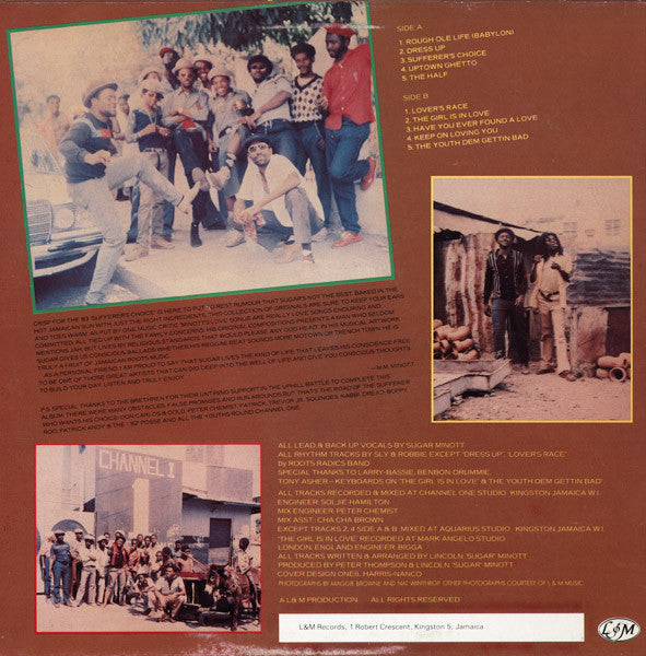 Sugar Minott : Sufferer's Choice (LP, Album)