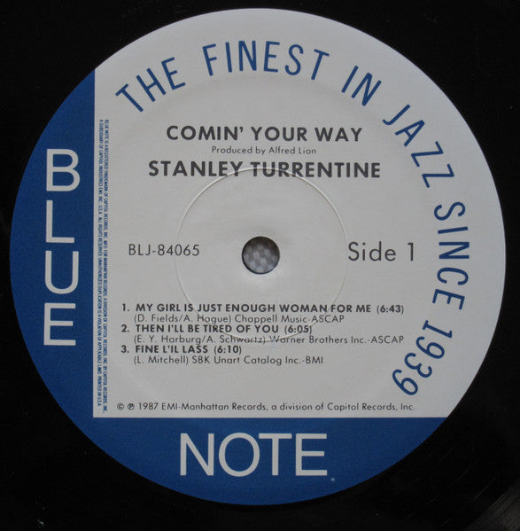 Stanley Turrentine : Comin' Your Way (LP, Album, RE)