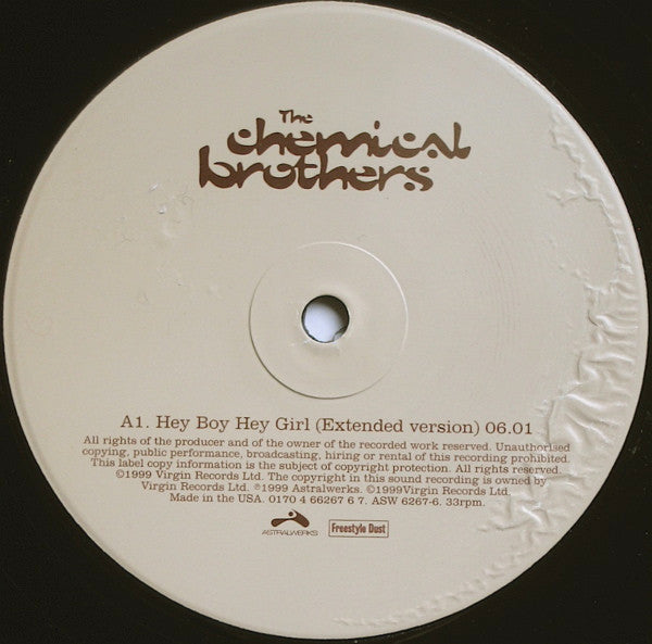 The Chemical Brothers : Hey Boy Hey Girl (12", Single)