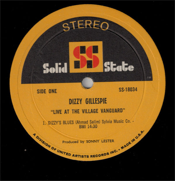 Dizzy Gillespie : Live At The Village Vanguard (LP, Gat)