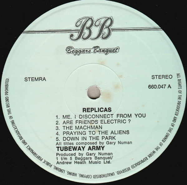 Tubeway Army : Replicas (LP, Album)