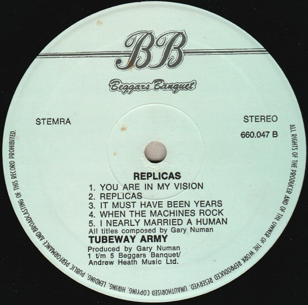 Tubeway Army : Replicas (LP, Album)