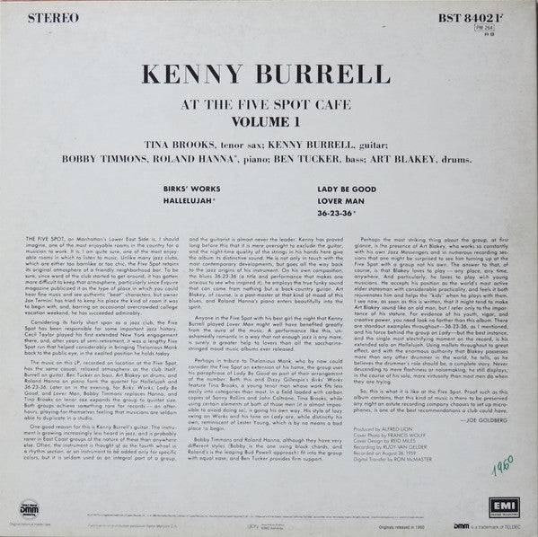 Kenny Burrell With Art Blakey : On View At The Five Spot Cafe (LP, Album, RE, DMM)