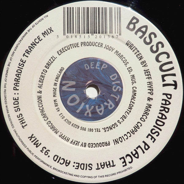 Basscult : Paradise Place (12")