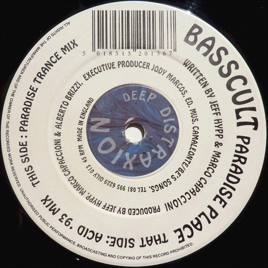 Basscult : Paradise Place (12")