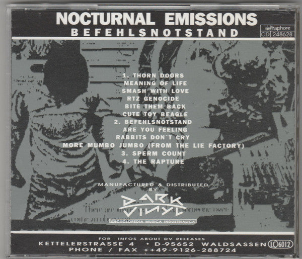 Nocturnal Emissions : Befehlsnotstand (CD, Album, RE)