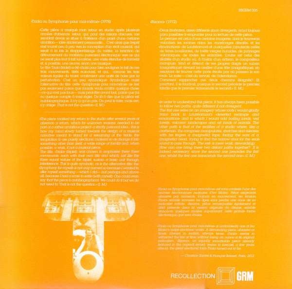 Ivo Malec : Triola Ou Symphonie Pour Moi-Même (LP, RE)