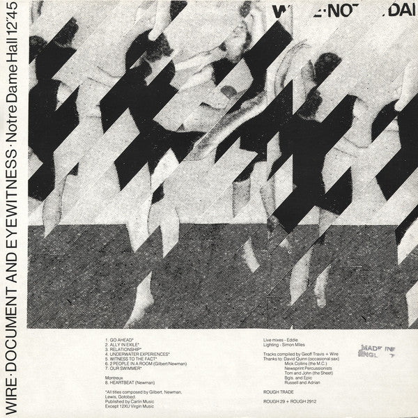 Wire : Document And Eyewitness (LP, Album, RP + 12", MiniAlbum, RP)