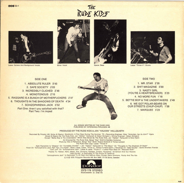 The Rude Kids : Safe Society (LP, Album)