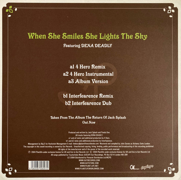 Plant Life : When She Smiles She Lights The Sky (12", Single)