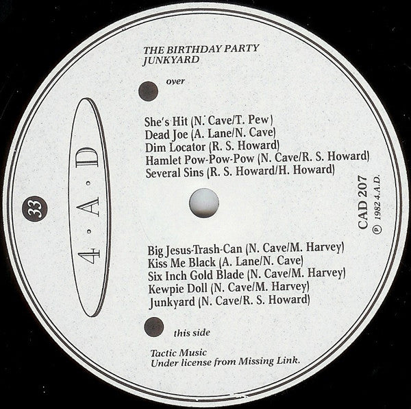 The Birthday Party : Junkyard (LP, Album)
