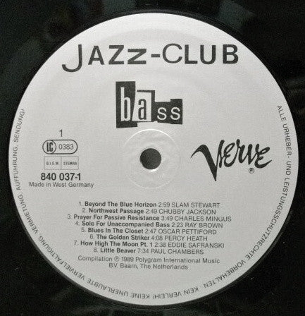 Various : Jazz-Club • Bass (LP, Comp)