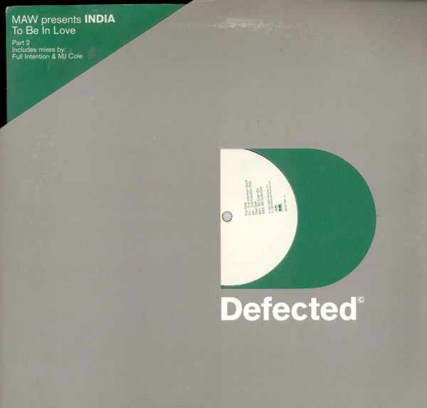 MAW* Presents India : To Be In Love (12", Par)