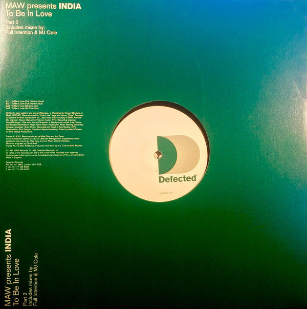 MAW* Presents India : To Be In Love (12", Par)