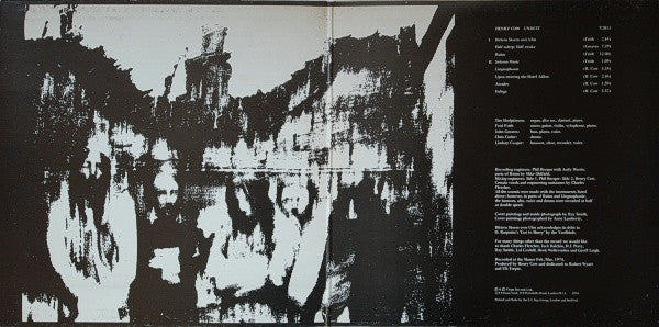 Henry Cow : Unrest (LP, Album, Gat)