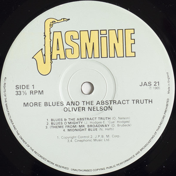 Oliver Nelson : More Blues And The Abstract Truth (LP, Album, RE)