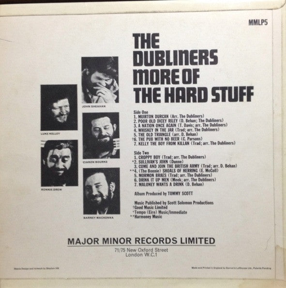 The Dubliners : More Of The Hard Stuff (LP, Album, Mono)