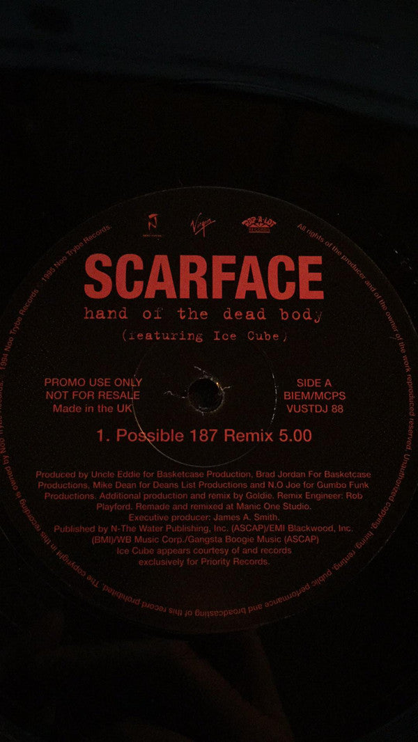 Scarface (3) : Hand Of The Dead Body (The Goldie Mixes) (12", Promo)