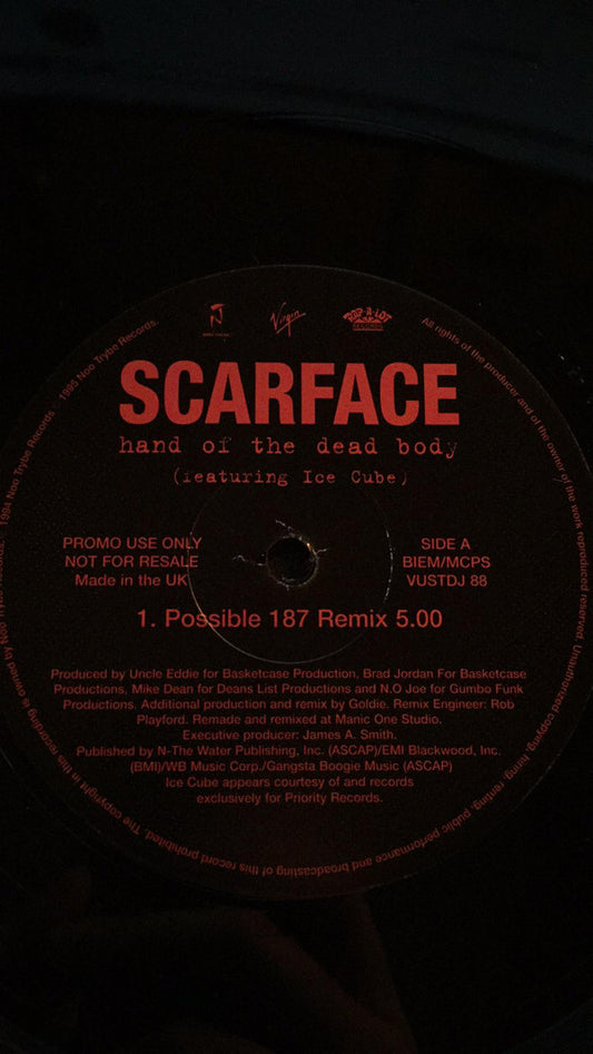 Scarface (3) : Hand Of The Dead Body (The Goldie Mixes) (12", Promo)