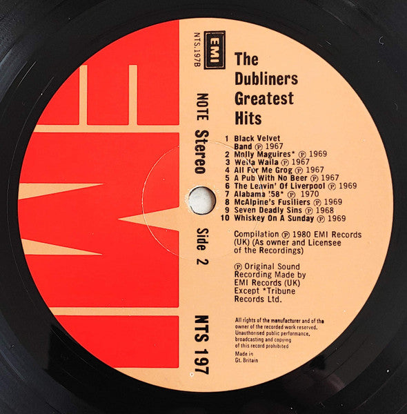 The Dubliners : Greatest Hits (LP, Comp)