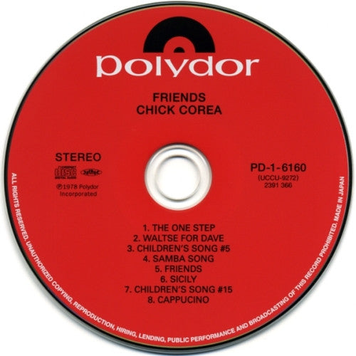 Chick Corea = Chick Corea : Friends = フレンズ (CD, Album, Ltd, RE, Pap)