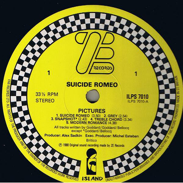 Suicide Romeo : Pictures (LP, Album)