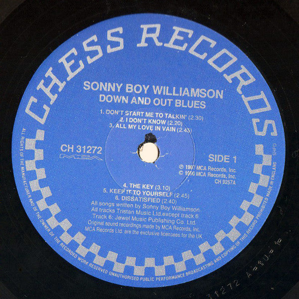 Sonny Boy Williamson (2) : Down And Out Blues (LP, Album, RE)