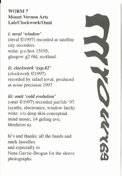The Mount Vernon Arts Lab* • Clockwork (8) • Omit : Window / Exp. #1 / Cold Evolution (7", Ltd)