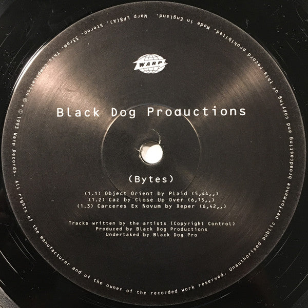 Black Dog Productions : Bytes (2xLP, Album)