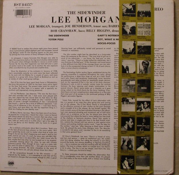 Lee Morgan : The Sidewinder (LP, Album, RE, RM)