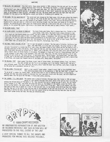 Various : Back From The Grave Volume One (LP, Comp, RE)