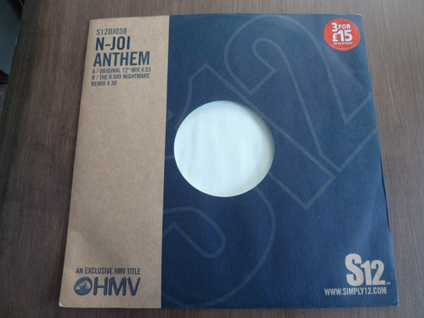 N-Joi : Anthem (12", RE, Blu)