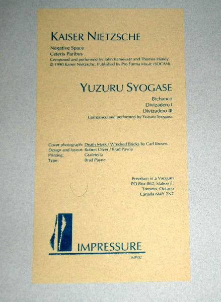 Kaiser Nietzsche / Yuzuru Syogase : Untitled (LP, Ltd)