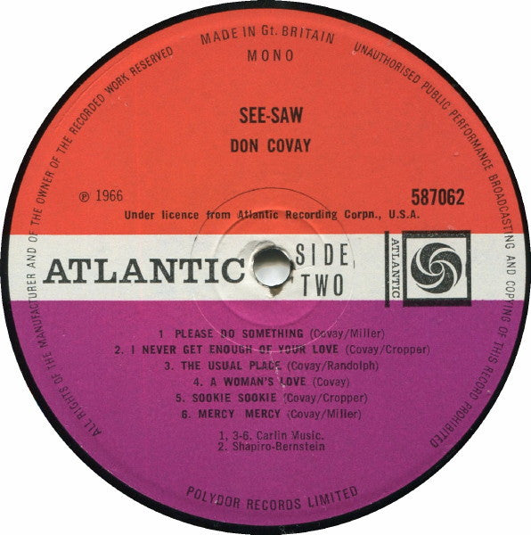 Don Covay : See Saw (LP, Album, Mono)