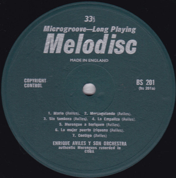 Enrique Aviles Y Son Orchestra* : Merengues From Cuba ! (LP)