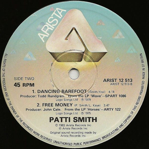 Patti Smith : Because The Night (12", Single)