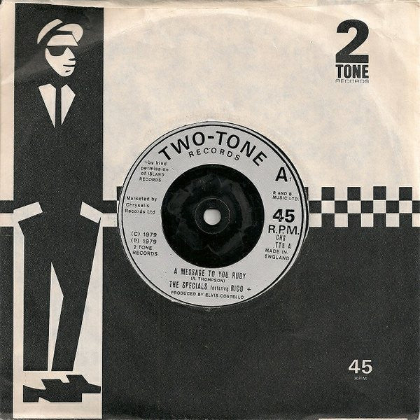The Specials Featuring Rico Rodriguez : A Message To You Rudy / Nite Klub (7", Single, Sil)