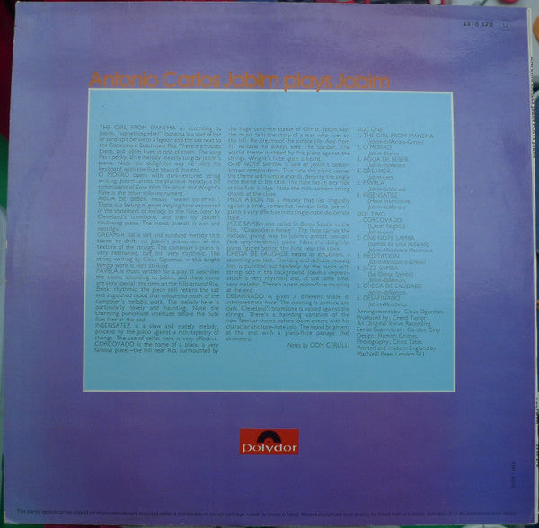 Antonio Carlos Jobim : Antonio Carlos Jobim Plays Jobim (LP, Album, RE)