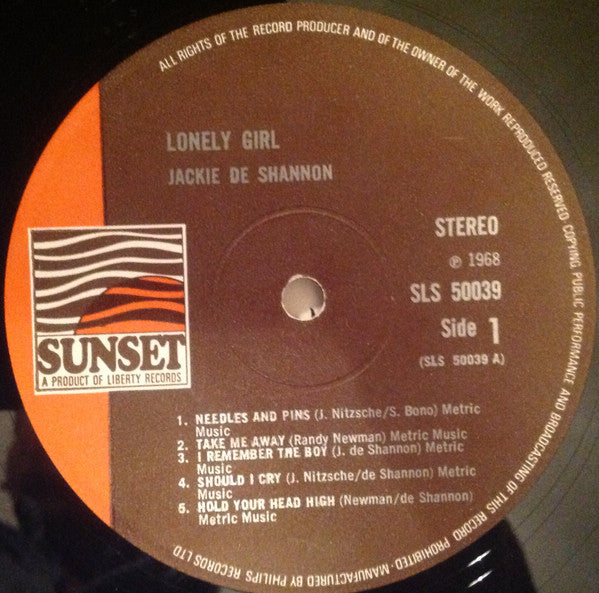 Jackie DeShannon : Lonely Girl (LP, Comp)