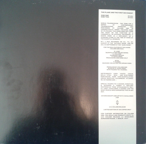 Column One : W. Transmission 2 (LP + 7" + Album, Ltd)
