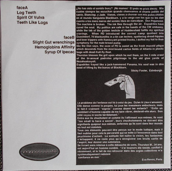 Prick Decay & Thurston Moore : Electricity Vs Insects (7")
