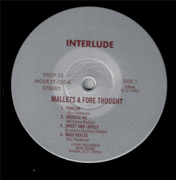 Vic Feldman* : Mallets A Fore Thought (LP, Album, RE)