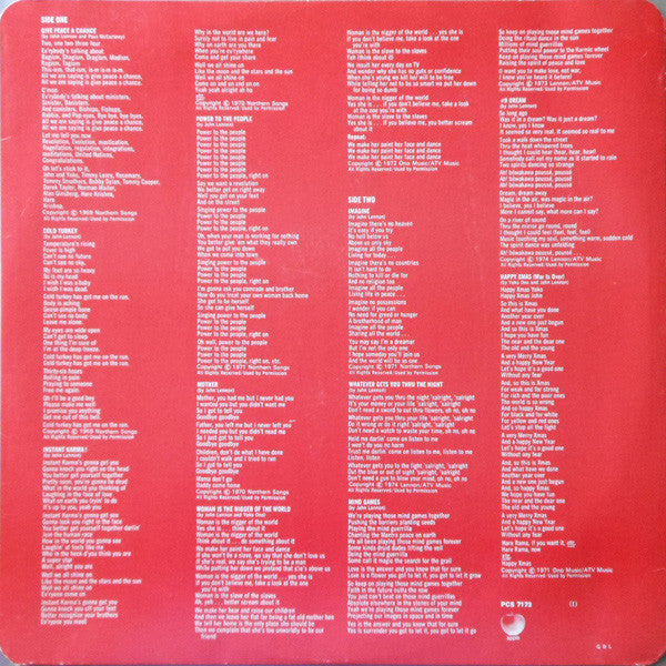 Lennon* / Plastic Ono Band* : Shaved Fish (LP, Comp)