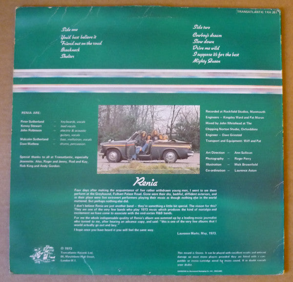 Renia : First Offenders (LP, Album)