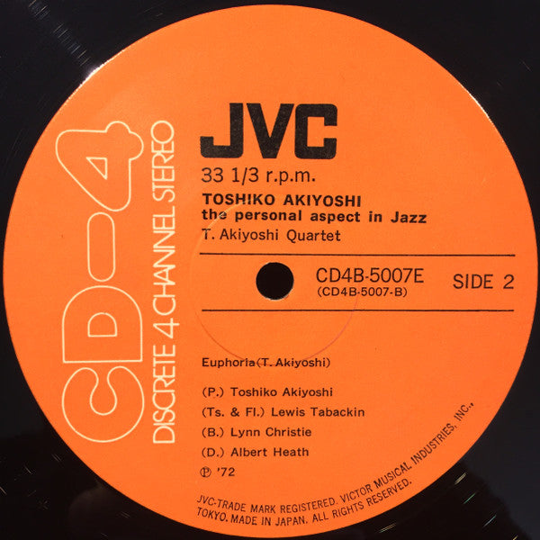 Toshiko Akiyoshi : The Personal Aspect In Jazz (LP, Quad)